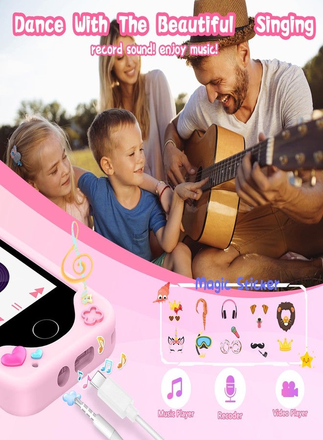 WEOLULI Kids Smart Phone with Dual Camera, Game & Music Player, Toddler Learning Play Toy Cell Phone, Gifts for Girls, Christmas, Birthday, Age 3-10, Light Pink - Image 5